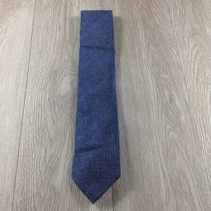 Stafford Navy Metallic Polka Dot Tie